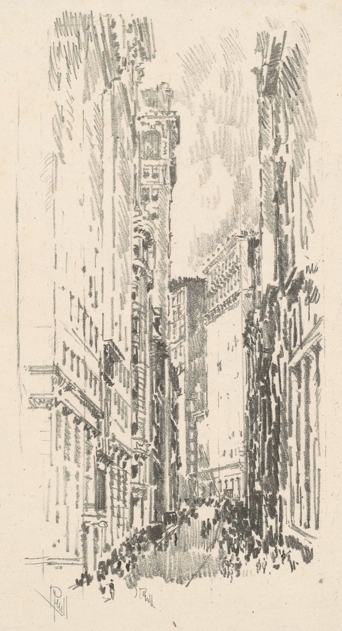 William Street, 1904 von Joseph Pennell
