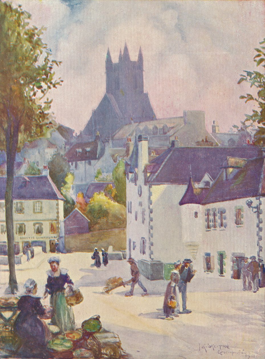 Frühling in der Bretagne Quimperlé, 1911, 1913 von Joseph Ratcliffe Skelton