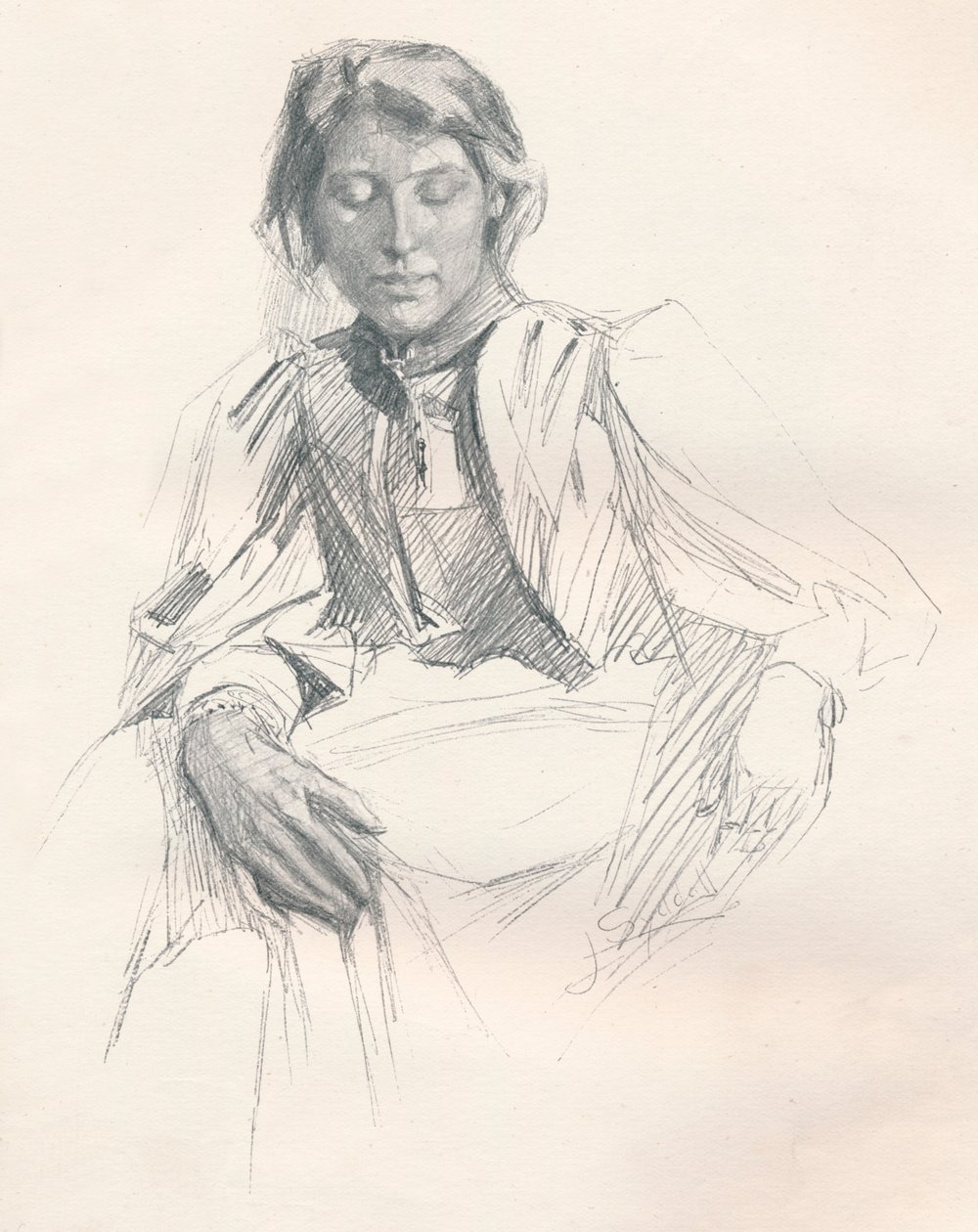 Studie in Bleistift von Joseph Syddall