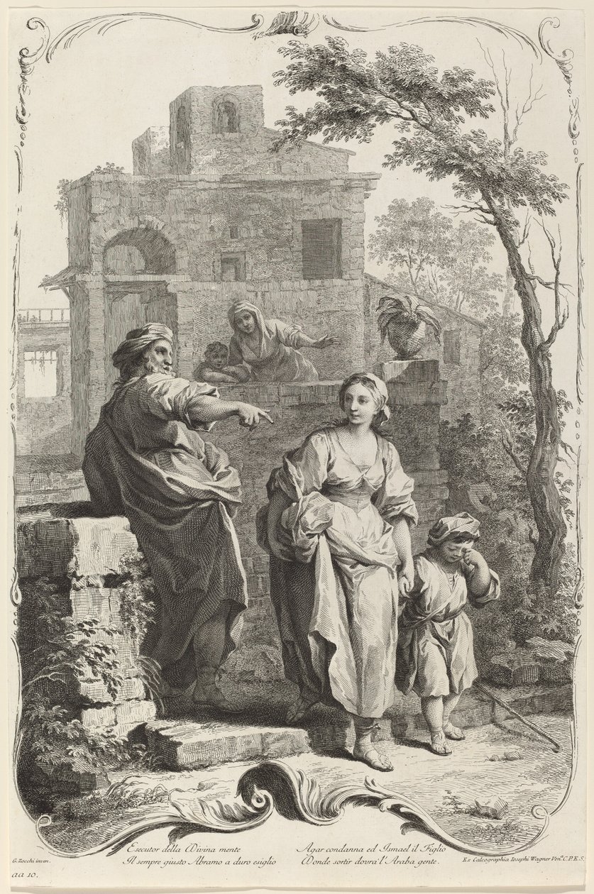 Abraham verabschiedet Hagar von Joseph Wagner