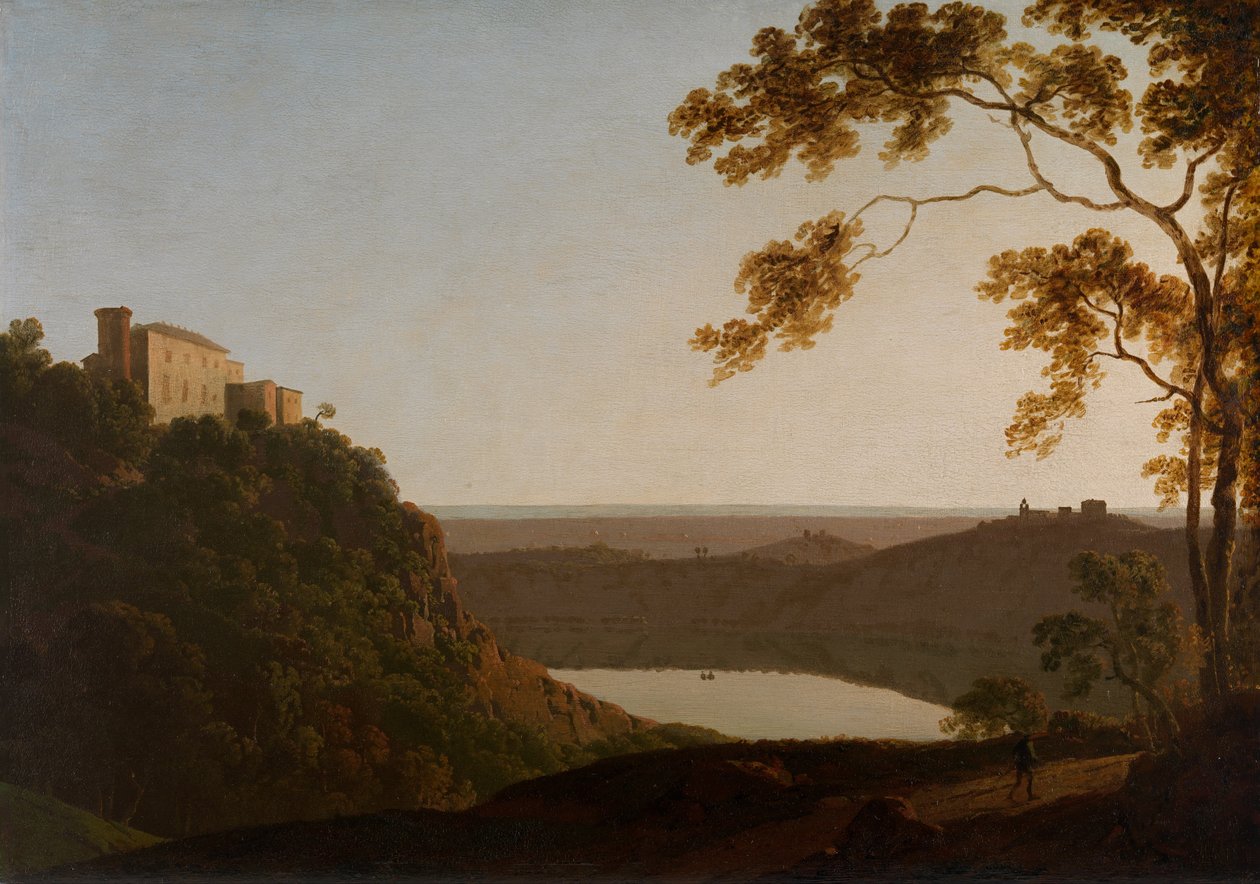 Lago Nemi, Sonnenuntergang von Joseph Wright of Derby