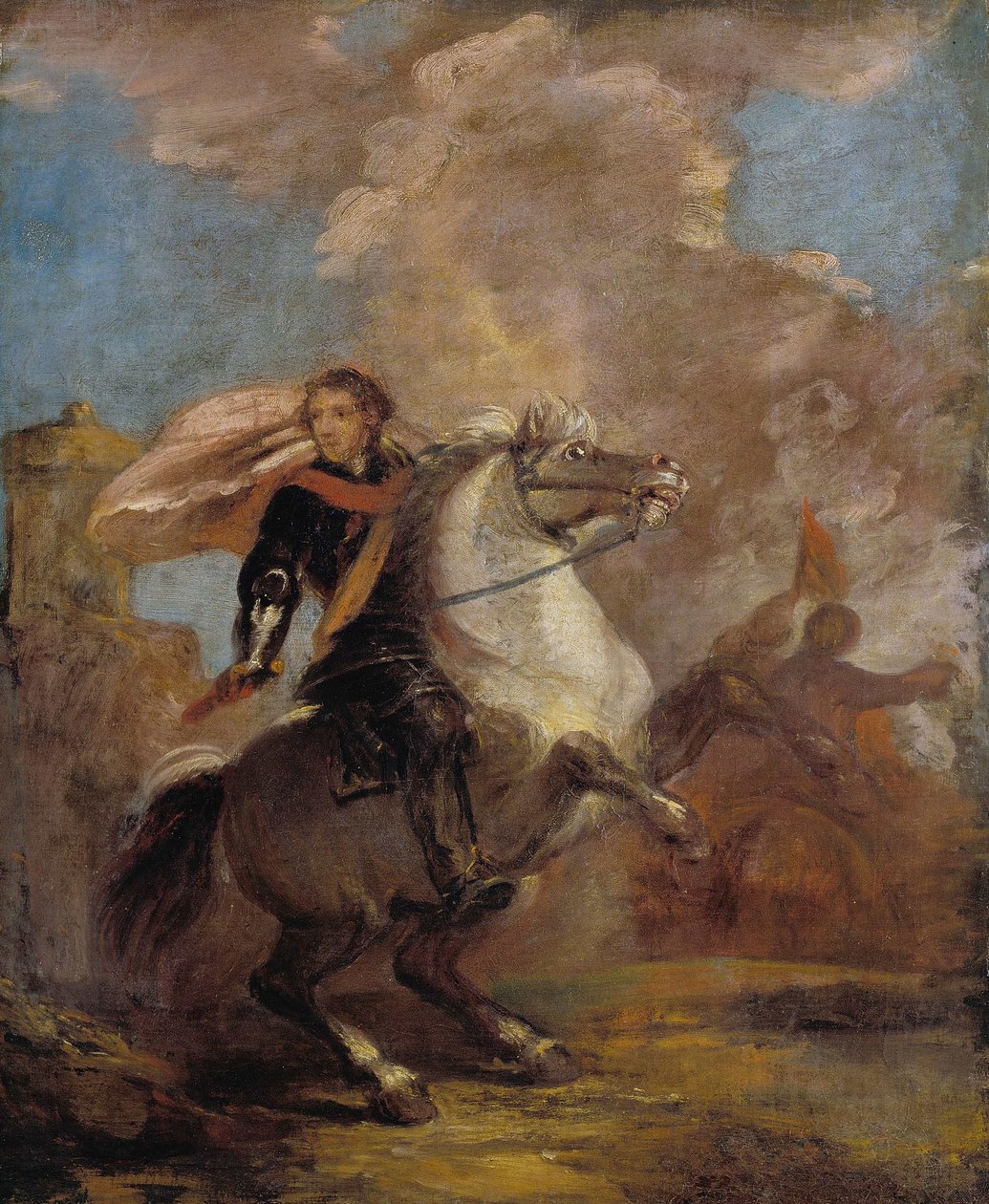 Ein Offizier zu Pferd von Joshua Reynolds