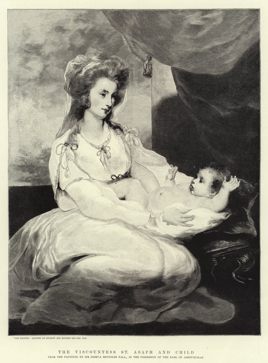 Die Viscountess St Asaph und Kind von Joshua Reynolds