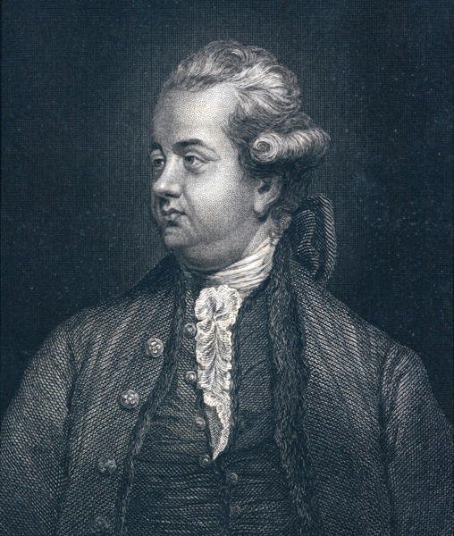 Edward Gibbon (1737-94) (Gravur) von Joshua (after) Reynolds