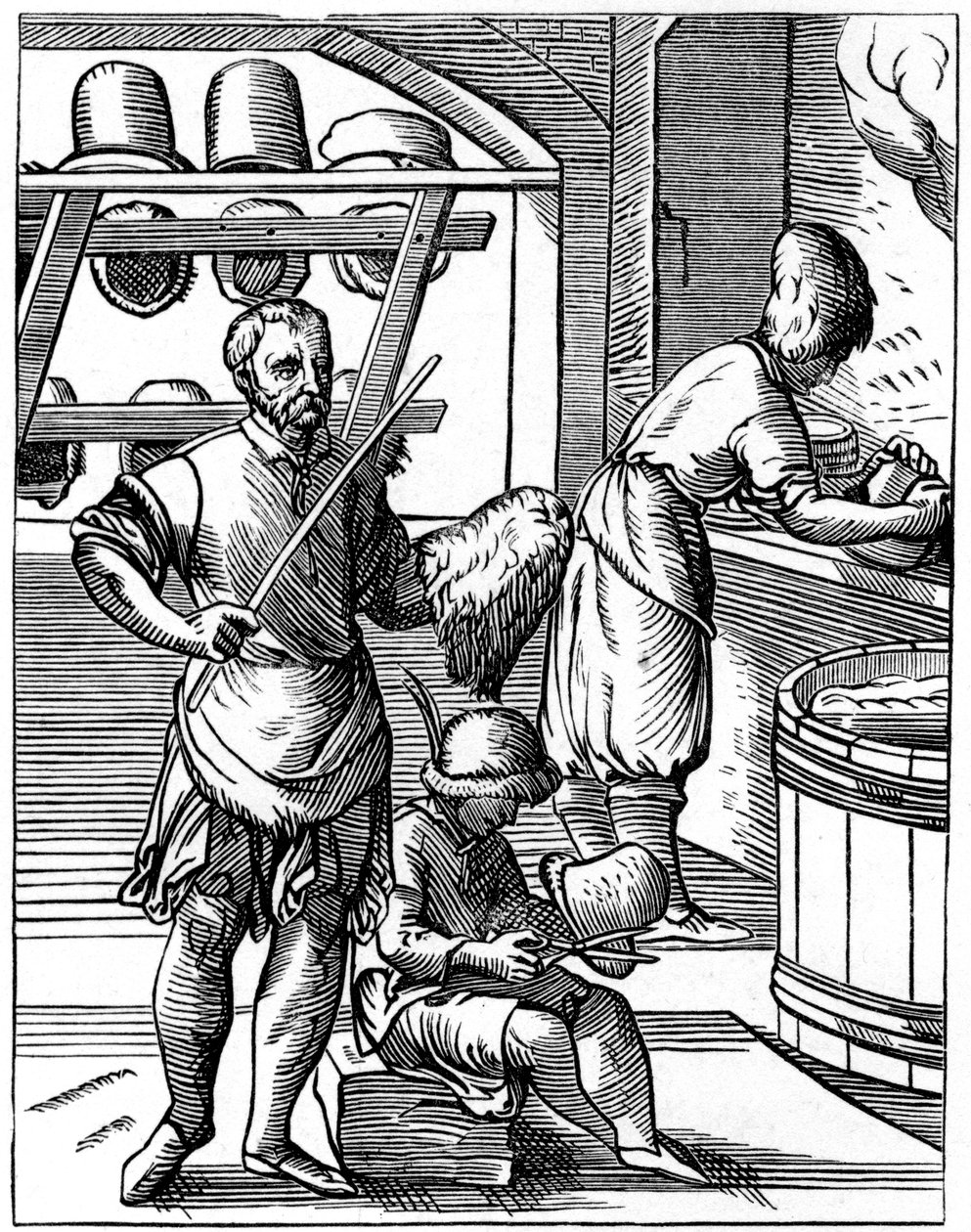 Hutmacher, 16. Jahrhundert, 1849 von Jost Amman