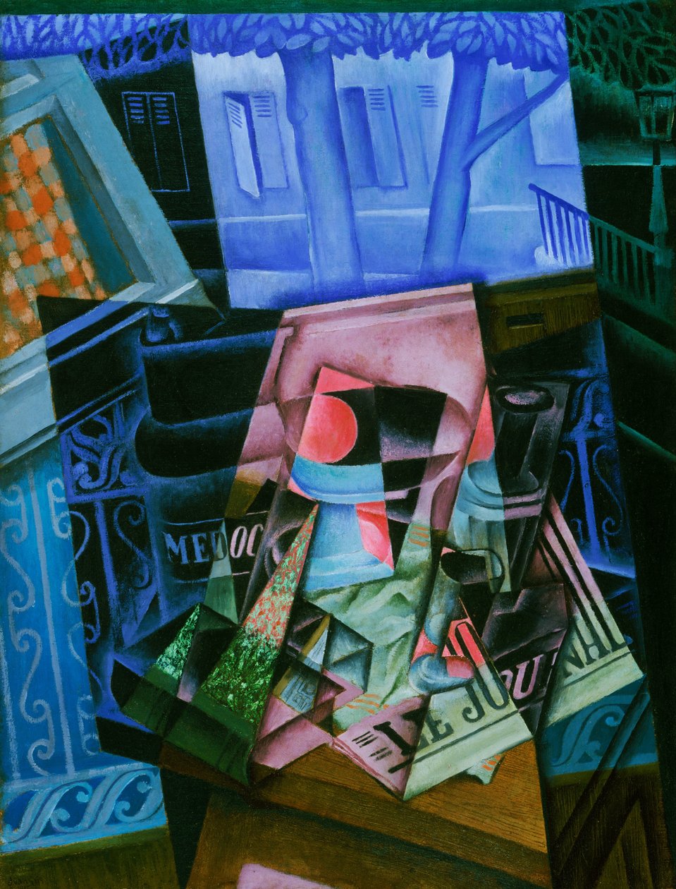 Stillleben vor einem offenen Fenster, Place Ravignan von Juan Gris