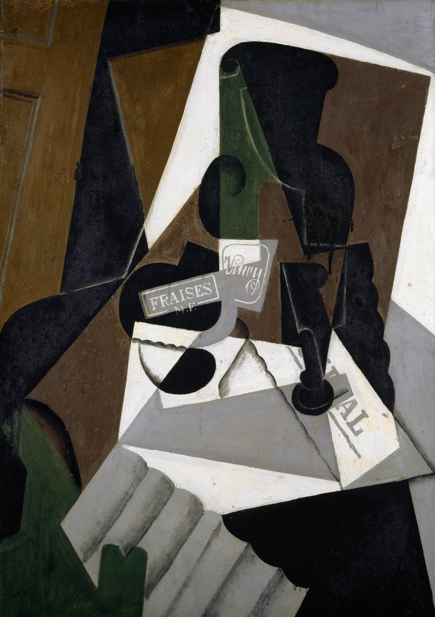 Der Topf Erdbeermarmelade von Juan Gris