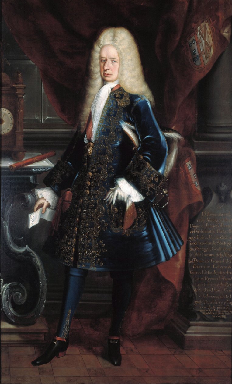 Porträt des Vizekönigs Herzog von Linares von Juan Rodríguez Juárez