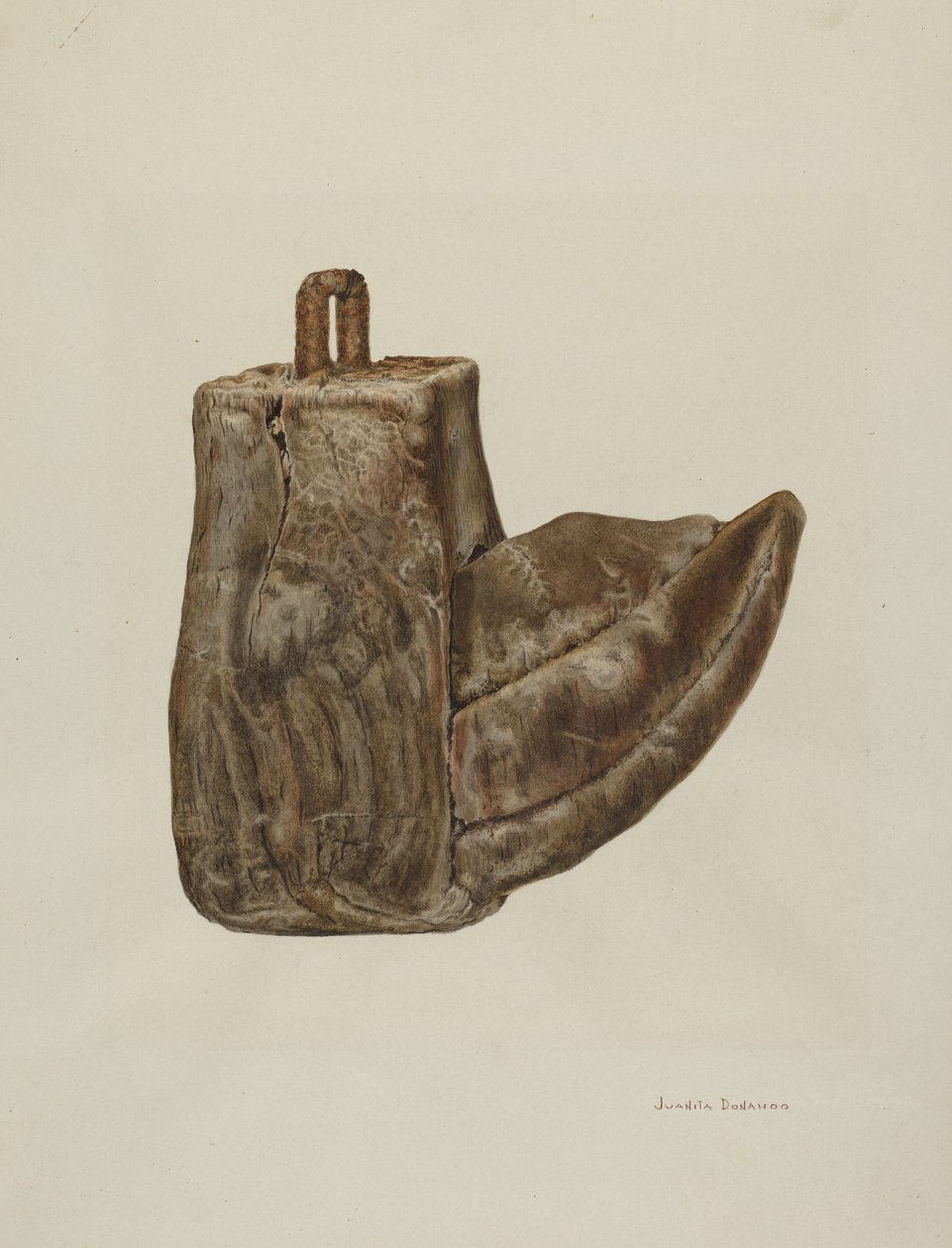Holzsteigbügel, ca. 1941 von Juanita Donahoo