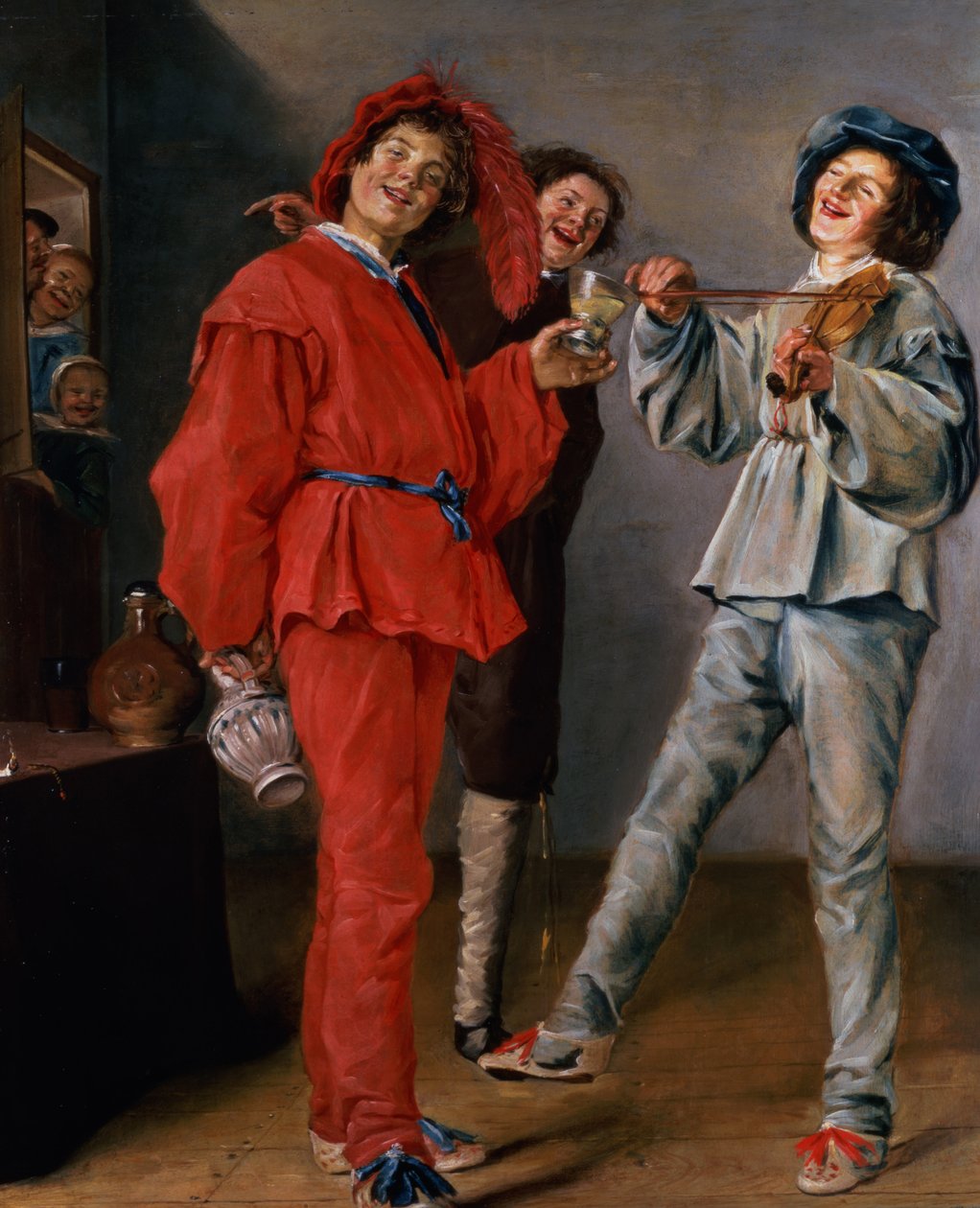 Drei Jungen beim Feiern von Judith Leyster