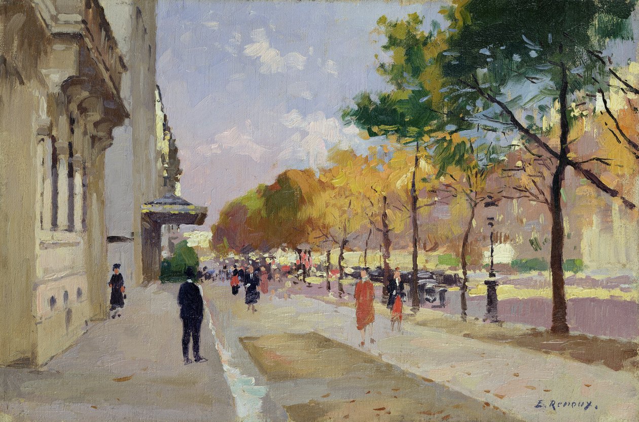 Avenue Montaigne, Paris von Jules Ernest Renoux