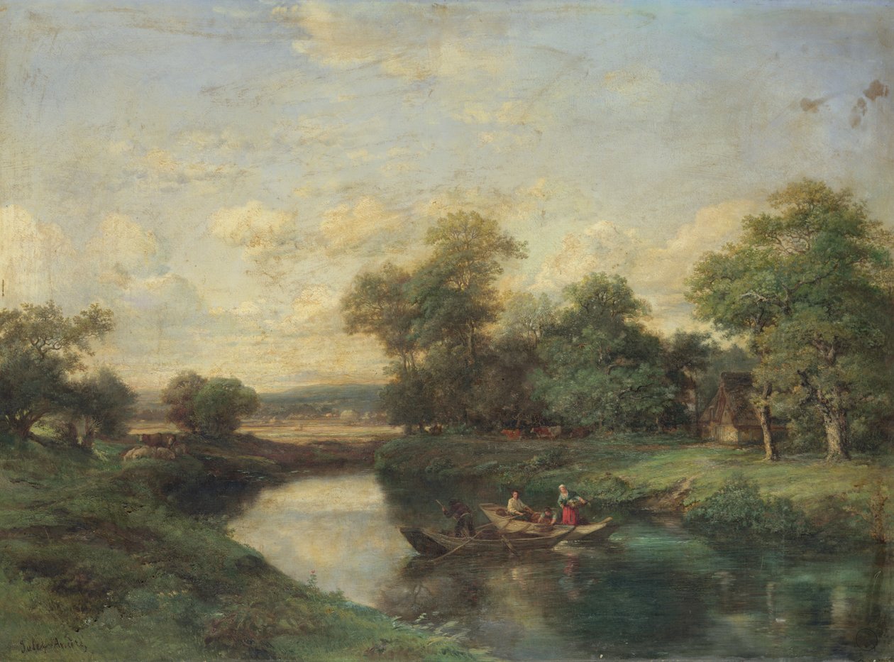 Landschaft am Flussufer von Jules Andre