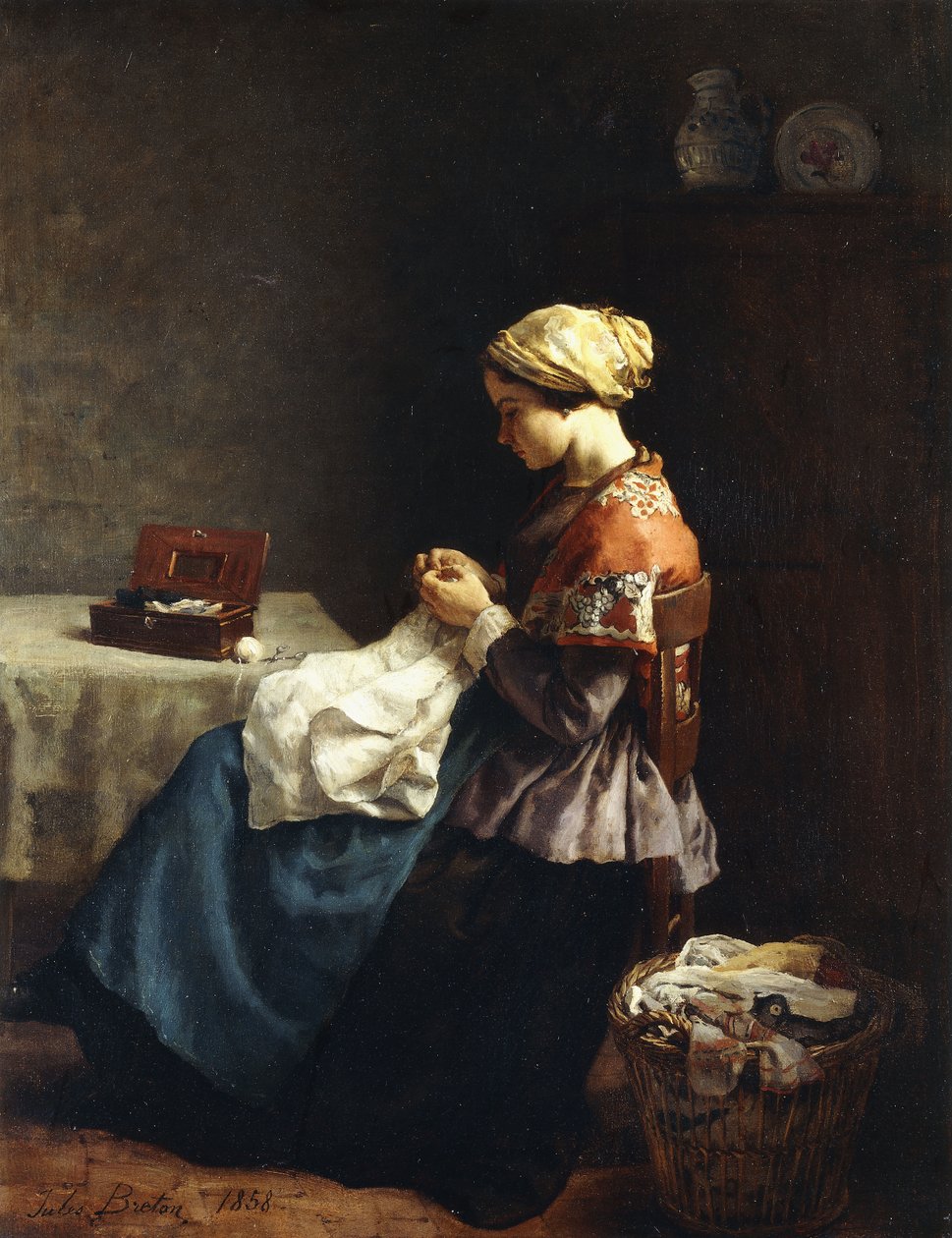 Die kleine Näherin von Jules Breton