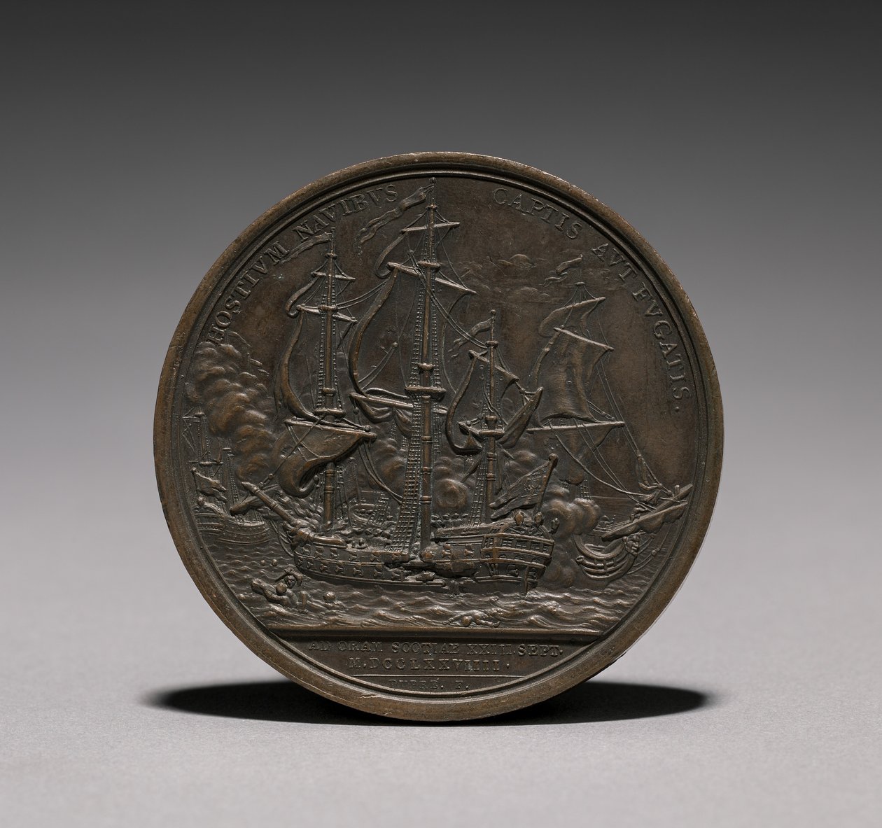 Medaille: John Paul Jones Rückseite von Jules Dupré
