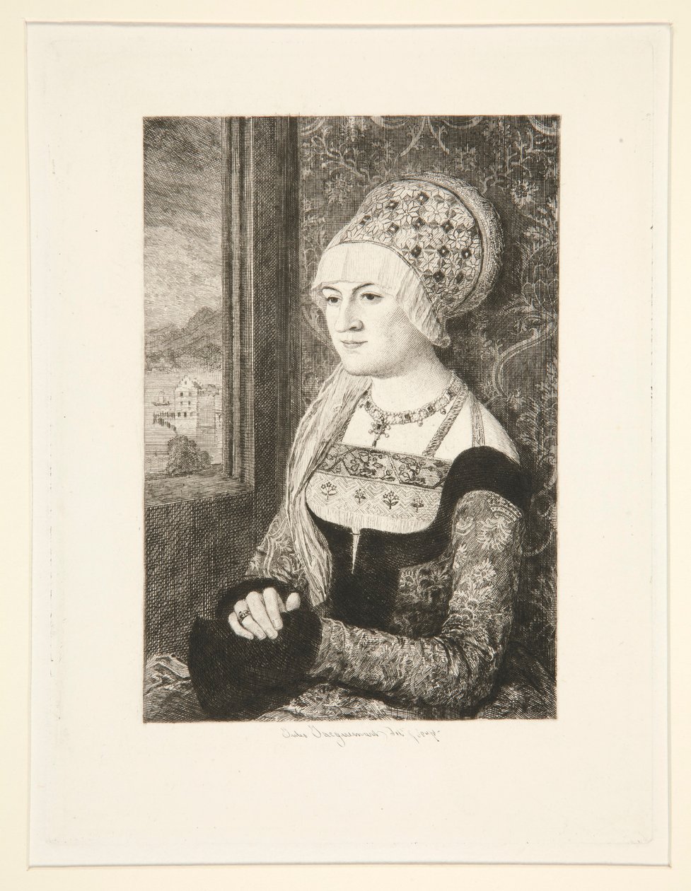 Porträt einer Frau von Jules Ferdinand Jacquemart