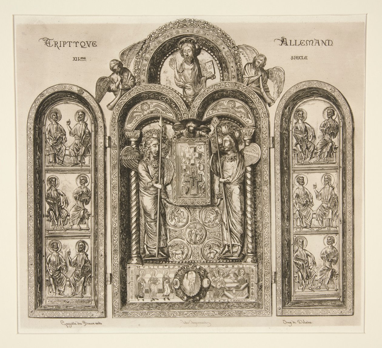 Deutsches Triptychon / 12. Jahrhundert von Jules Ferdinand Jacquemart