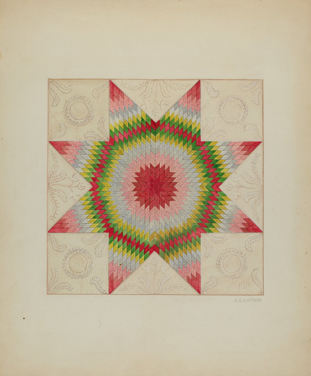 Patchwork-Quilt, ca. 1936 von Jules Lefevere
