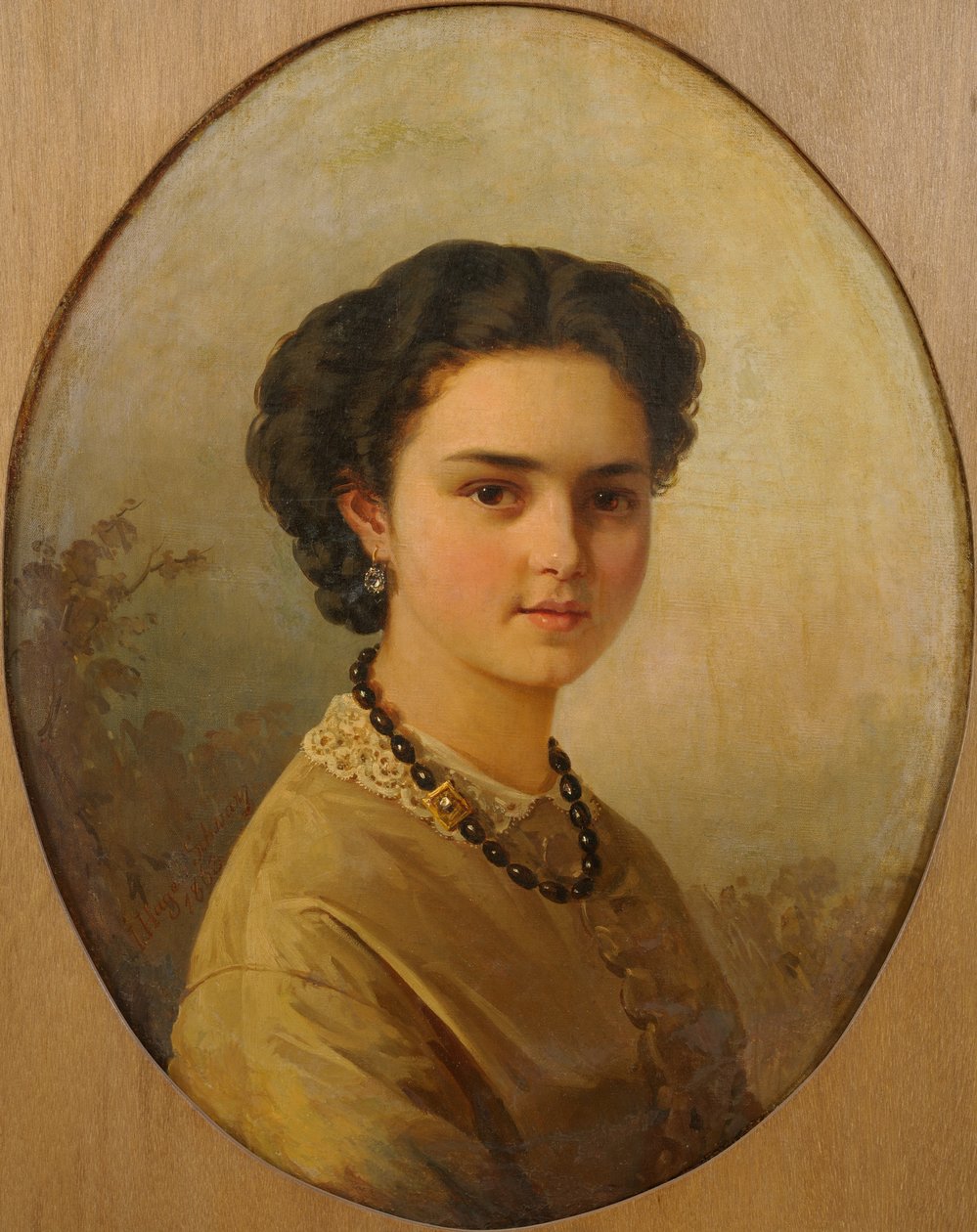 Porträt einer Dame von Julie Wilhelmine Hagen Schwarz