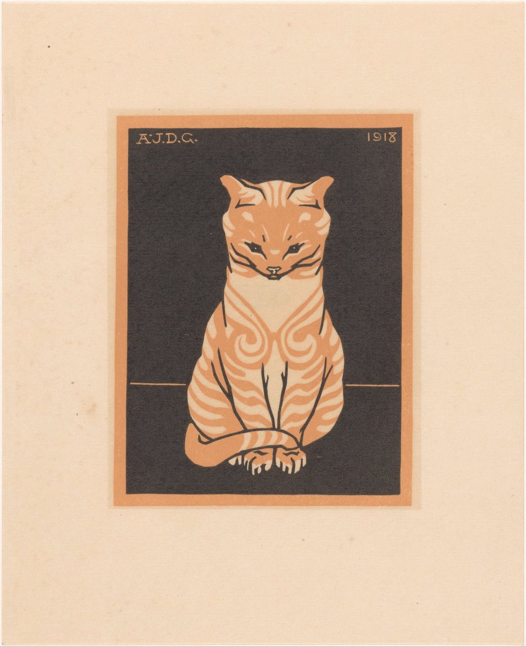 Sitzende Katze von Julie de Graag