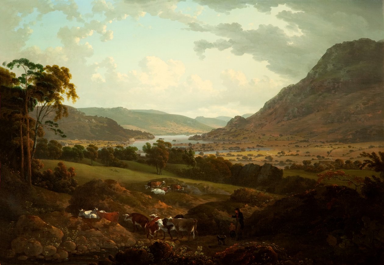 Eine Szene im Lake District von Julius Caesar Ibbetson