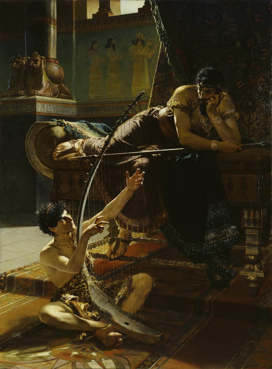 David und Saul, 1885 von Julius Kronberg