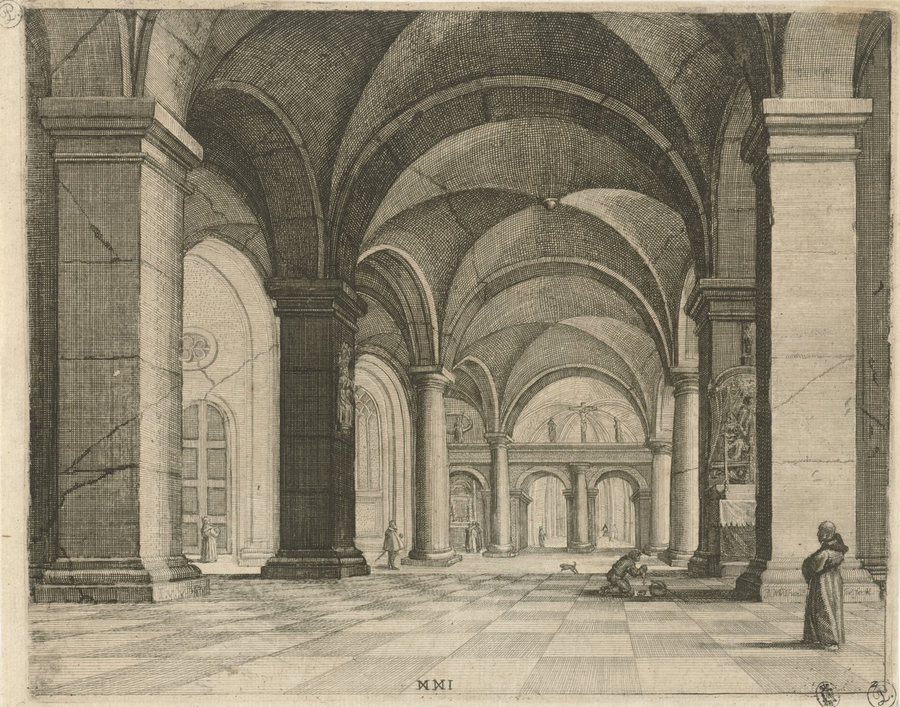 Kircheninterieur Perspektivische Darstellungen (Serientitel) von Julius Milheuser