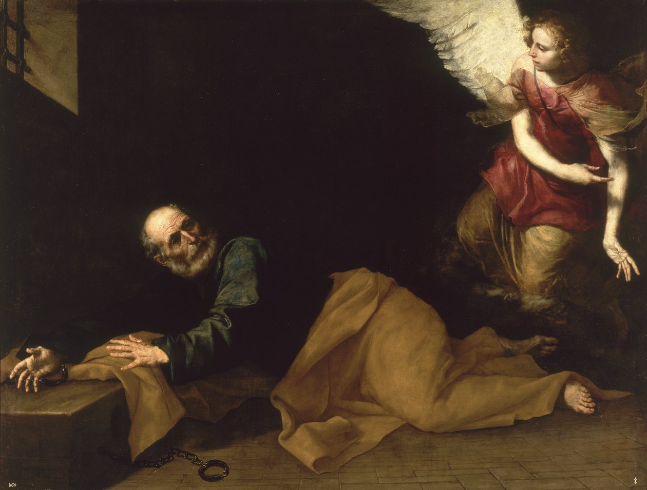 St. Peter wird von einem Engel befreit, 1639 von Jusepe de Ribera