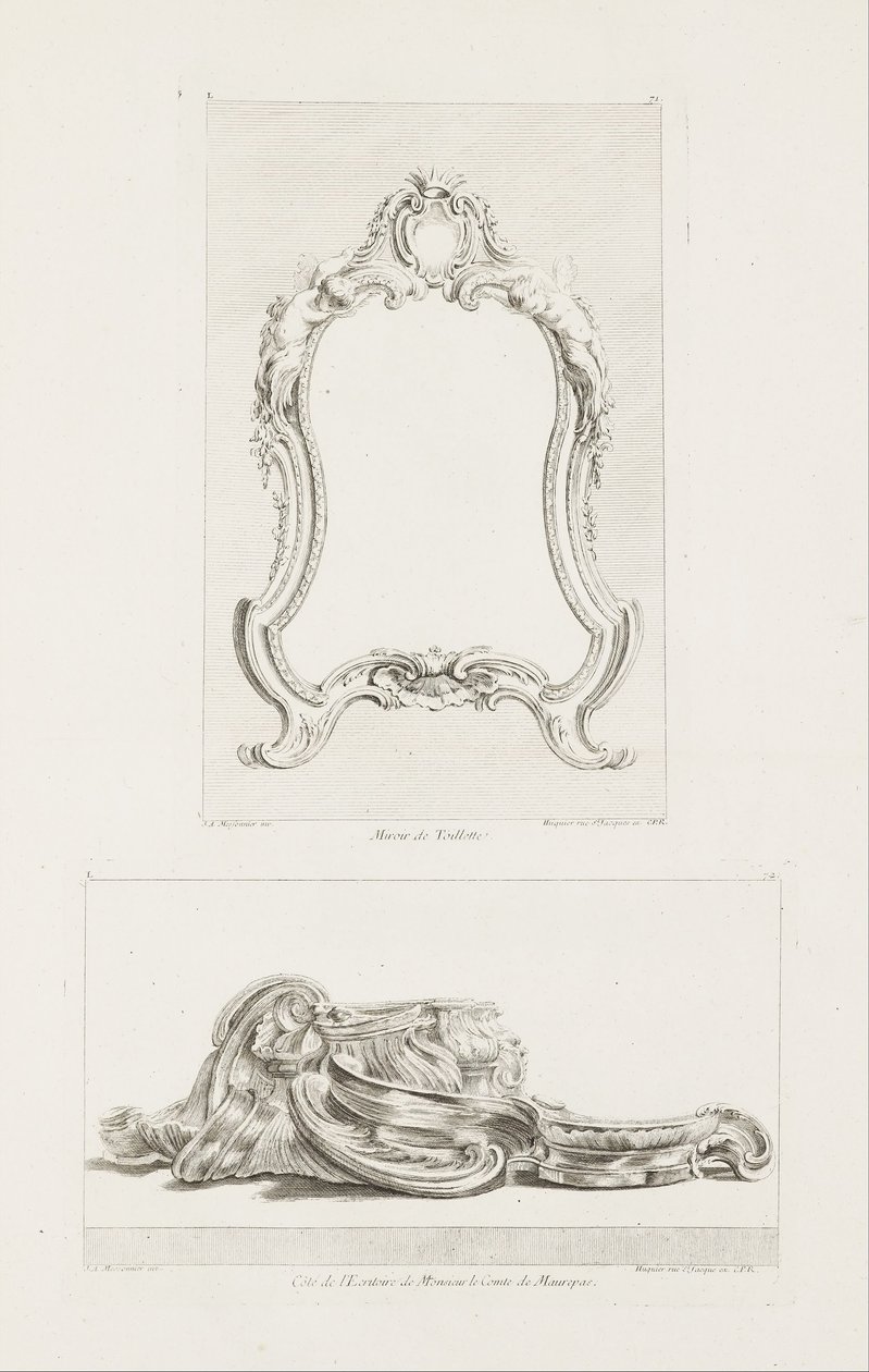Miroir de Toillette, 5. Platte von Juste Aurèle Meissonnier