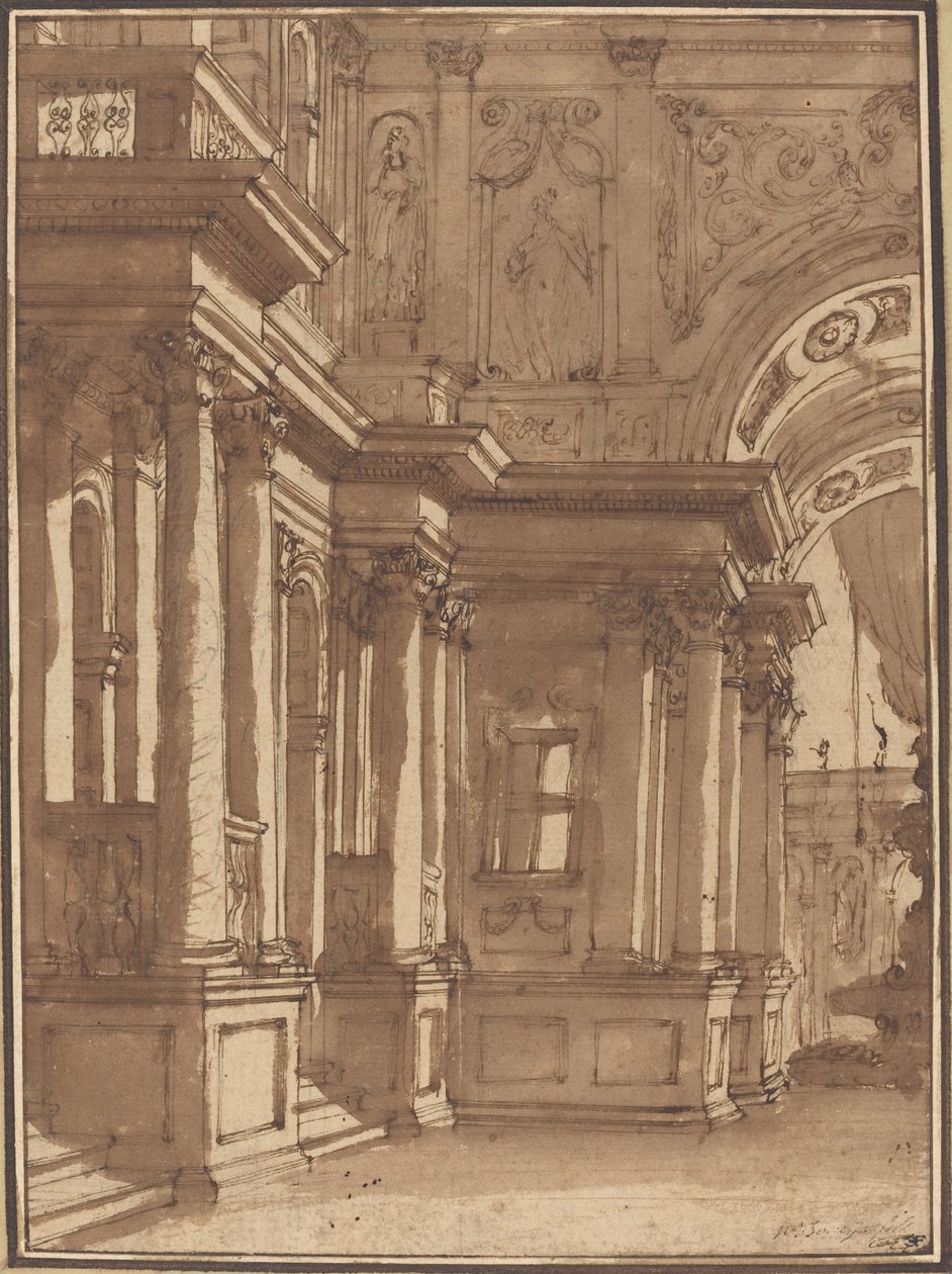 Innenraum eines Palastes von Juste François Boucher