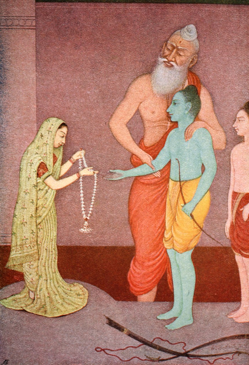 Ramas Hochzeit, 1913 von K Venkatappa