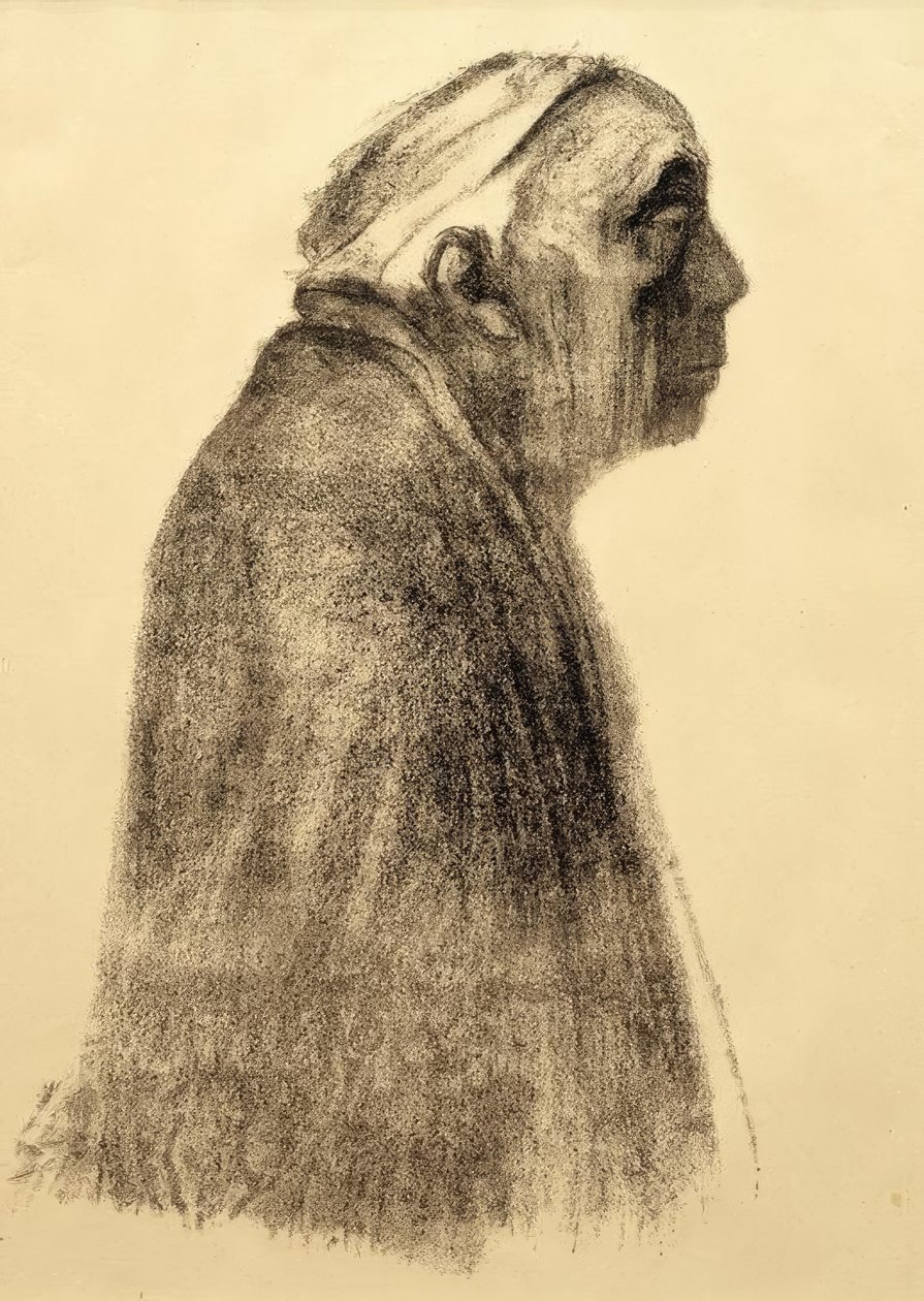 Selbstbildnis im Profil nach rechts von Käthe Kollwitz