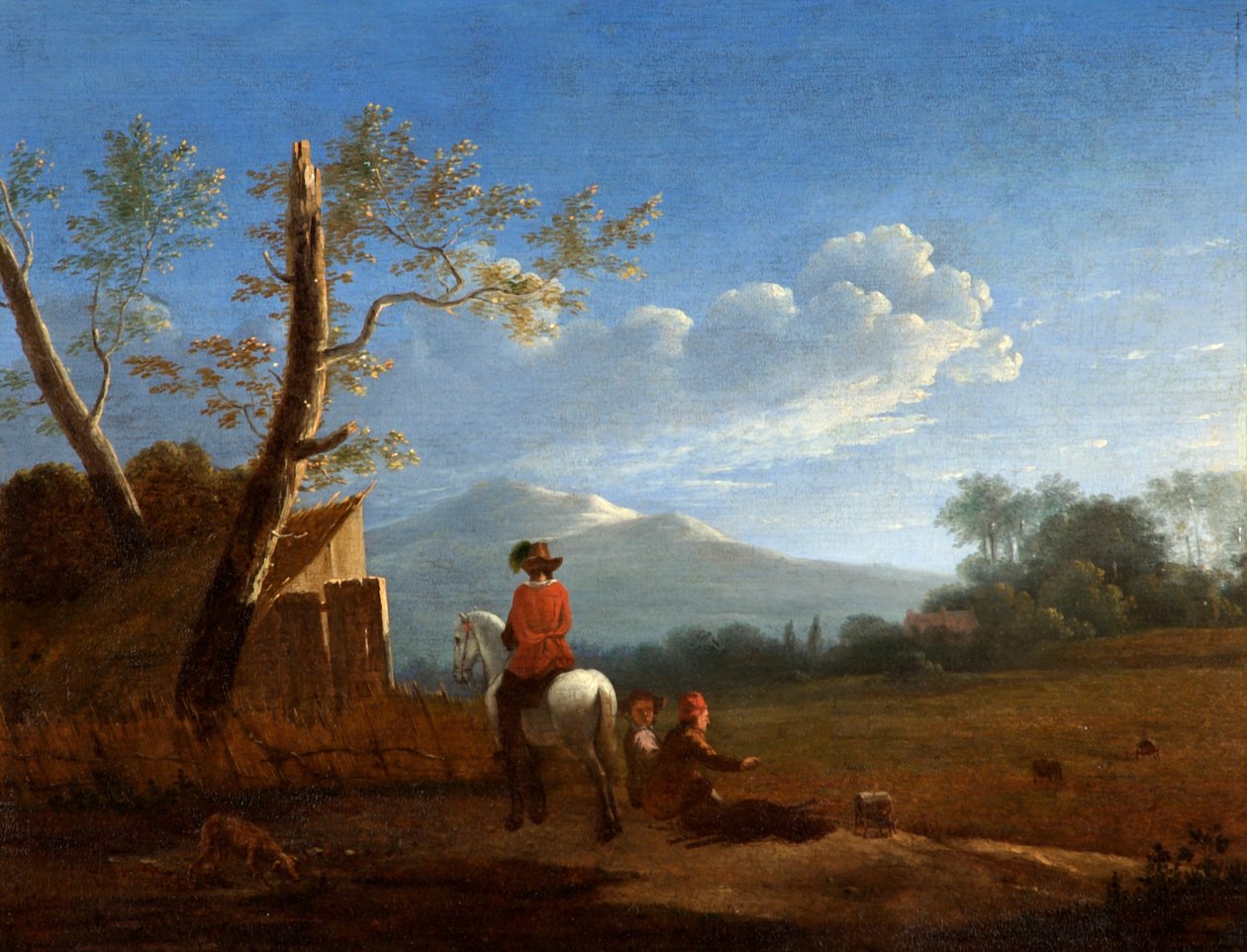 Landschaft mit Vogelfängern, ca. 1670 von Karel Dujardin