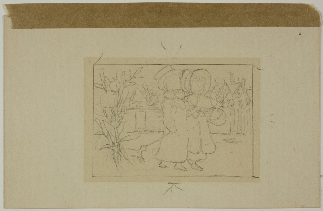Zwei Figuren beim Gehen von Kate Greenaway