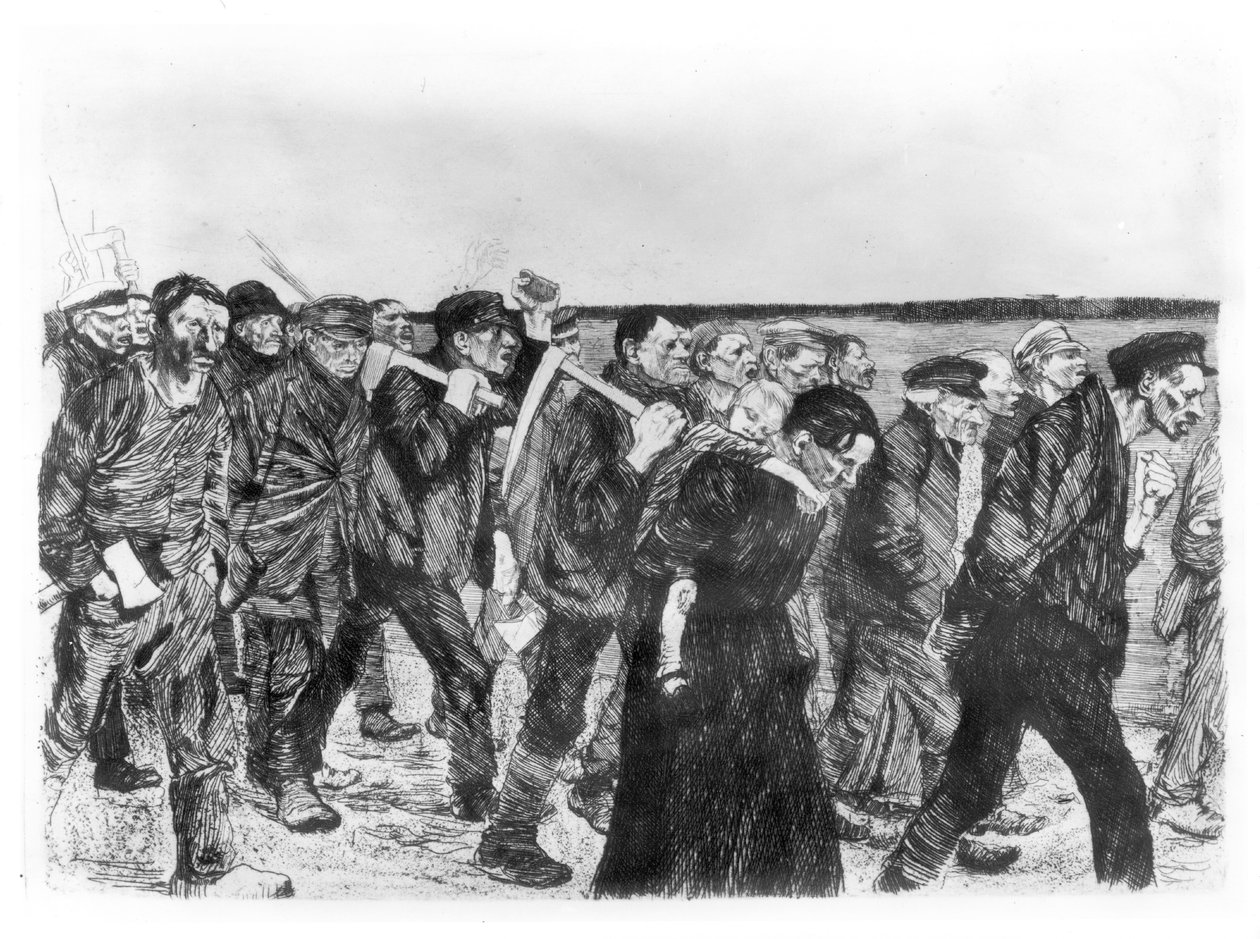 Der Marsch der Weber in Berlin, 1897 von Käthe Kollwitz