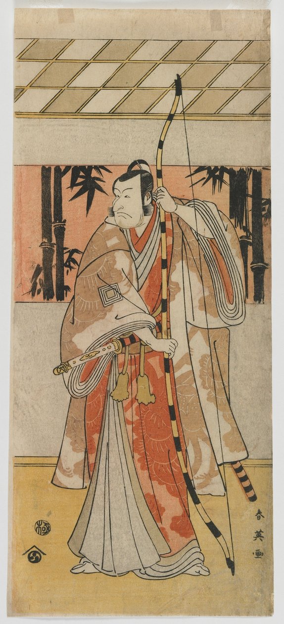 Der Schauspieler Sawamura Sojuro III, Edo-Periode, Mitte der 1790er Jahre (Farbholzschnitt) von Katsukawa Shun ei