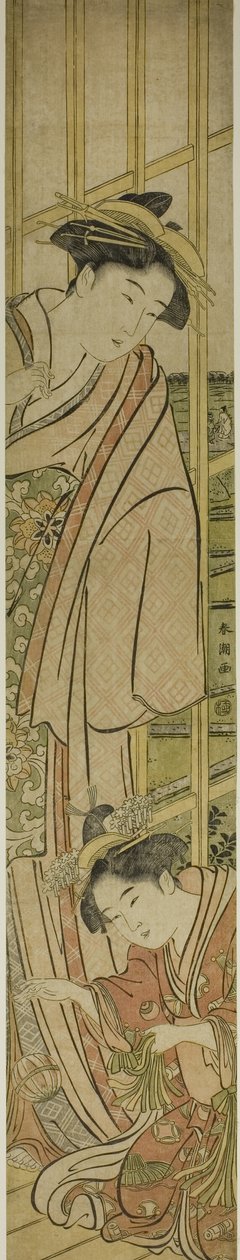 Temari spielen von Katsukawa Shuncho