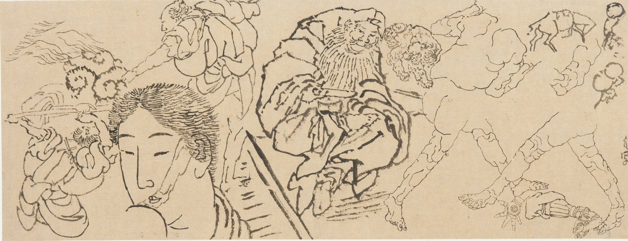 Verschiedene Studien, spätes 18. bis frühes 19. Jahrhundert von Katsushika Hokusai