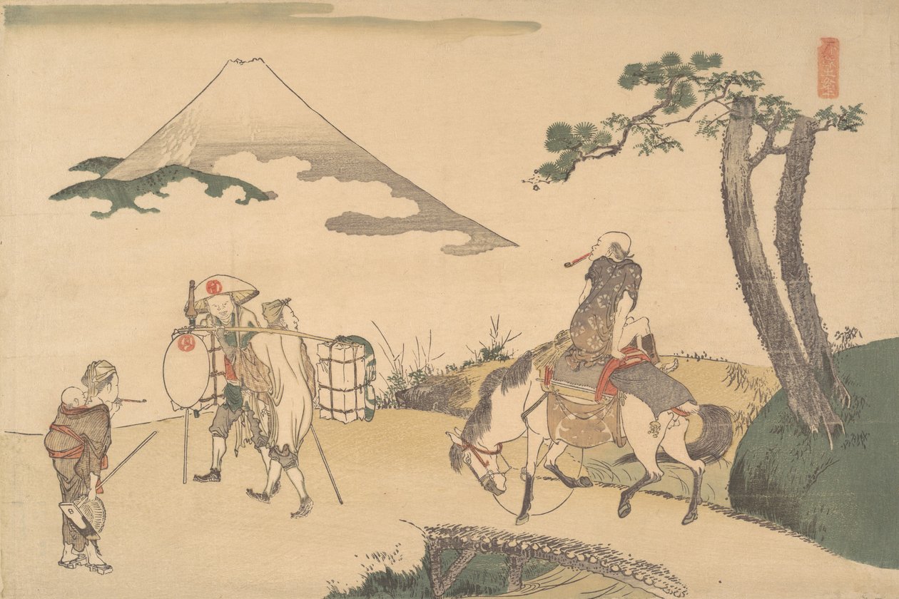 Der Gipfel des Berges Fuji, ca. 1800 von Katsushika Hokusai
