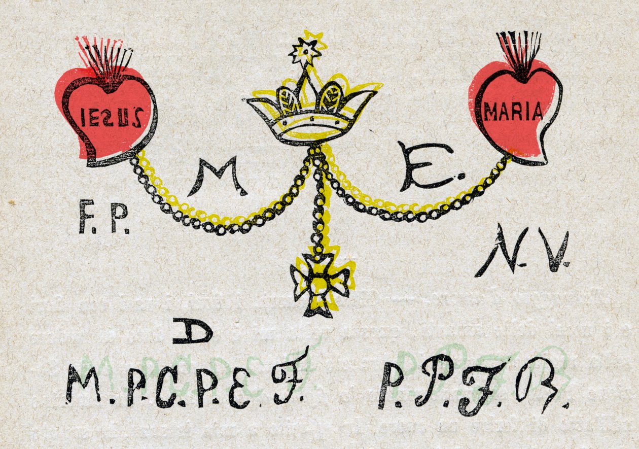Tätowierte Herzen von Jesus und Maria von Alec Hunter