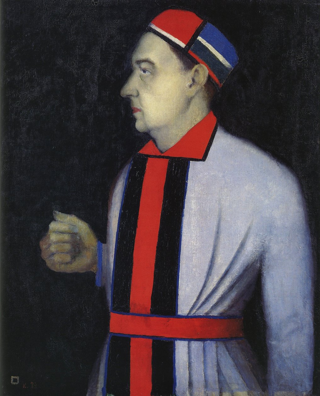 Porträt von Nikolai Punin, 1933 von Kazimir Severinovich Malevich