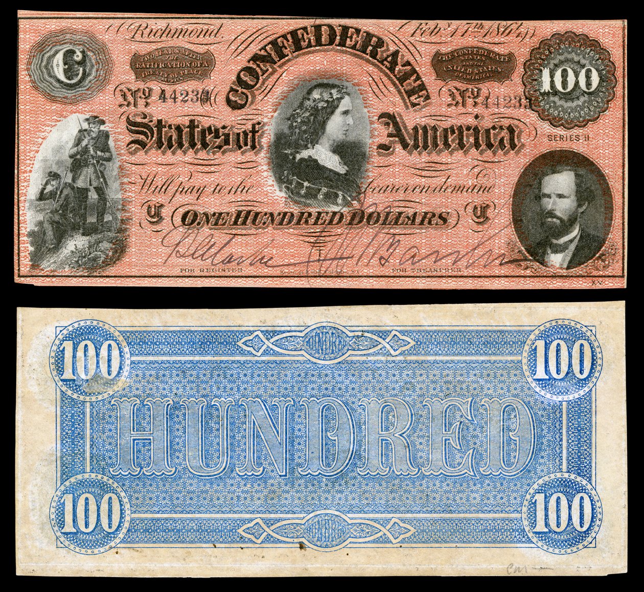 CSA-T65-$100-1864 von Keatinge and Ball