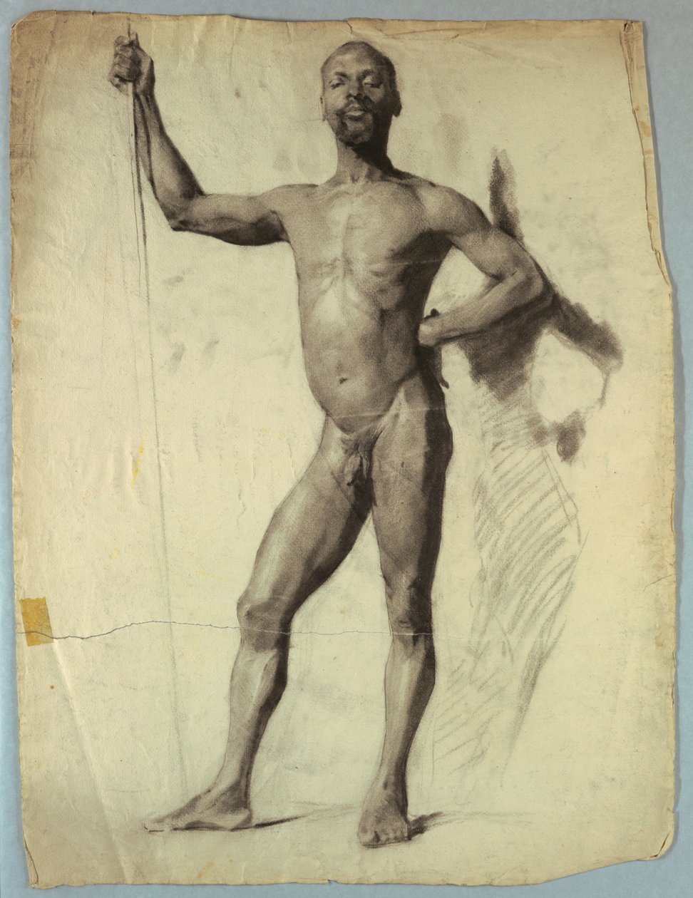 Aktstudie eines Mannes mit einem Stab von Kenyon Cox