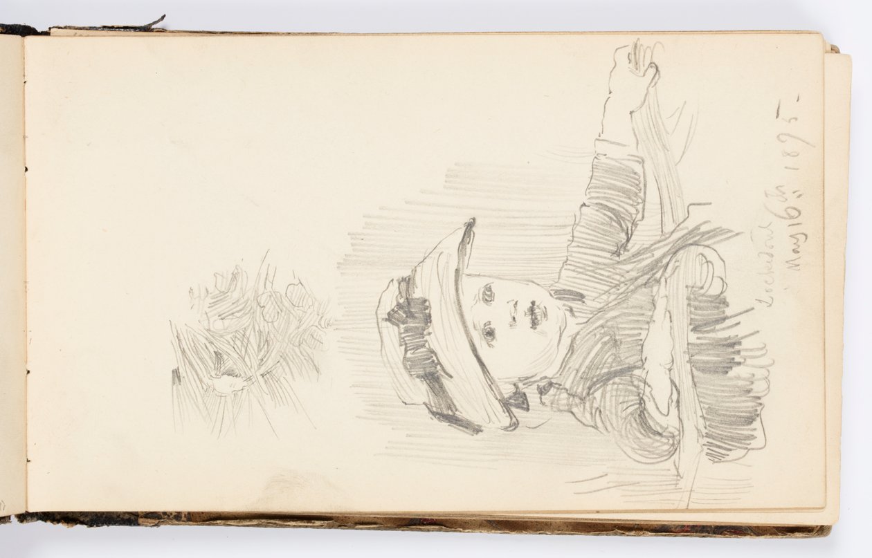 Skizzenbuchseite von Kenyon Cox