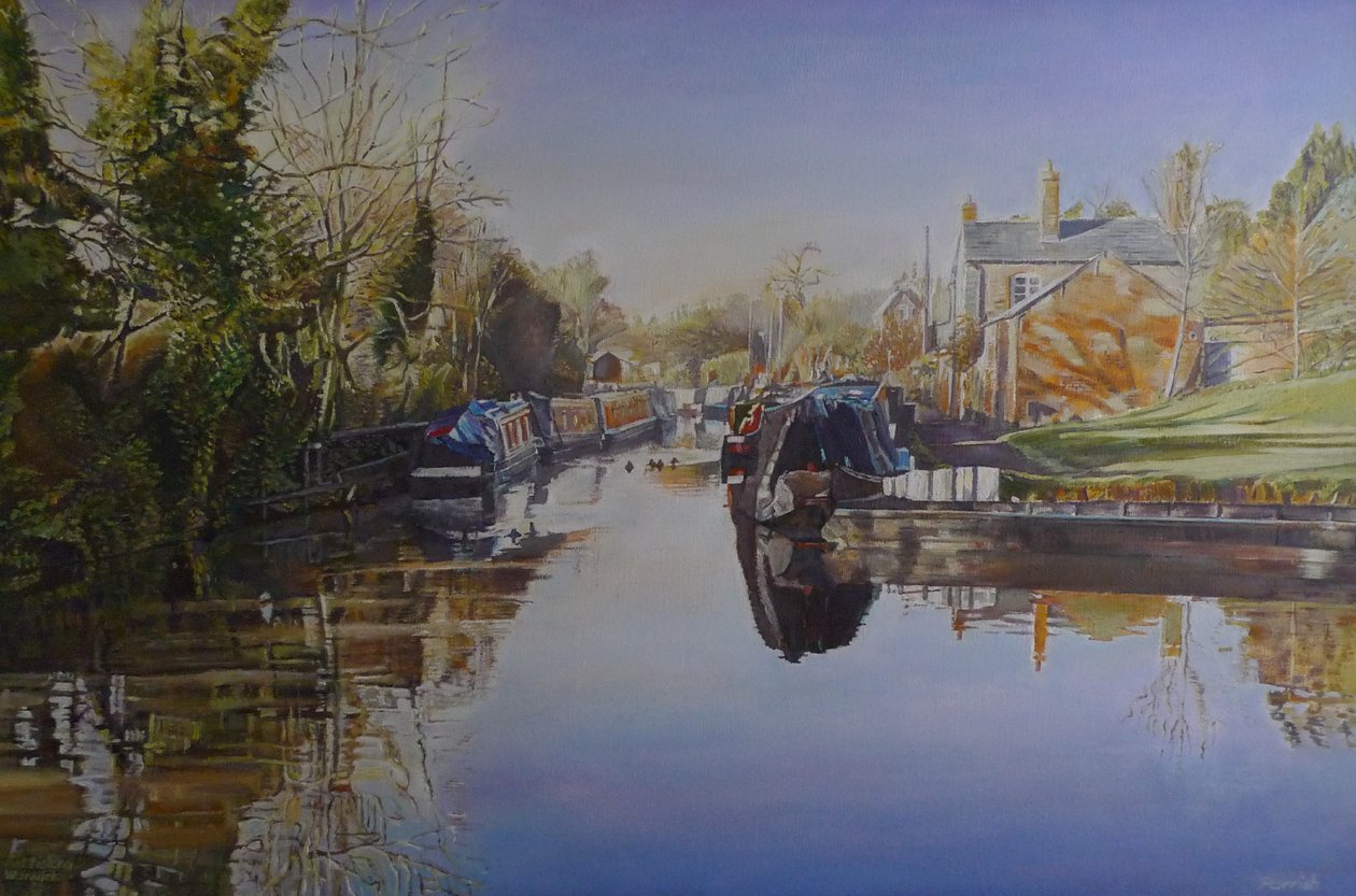 Saltisford Arm, Warwick, 2003 von Kevin Guild of Railway Artist Parrish