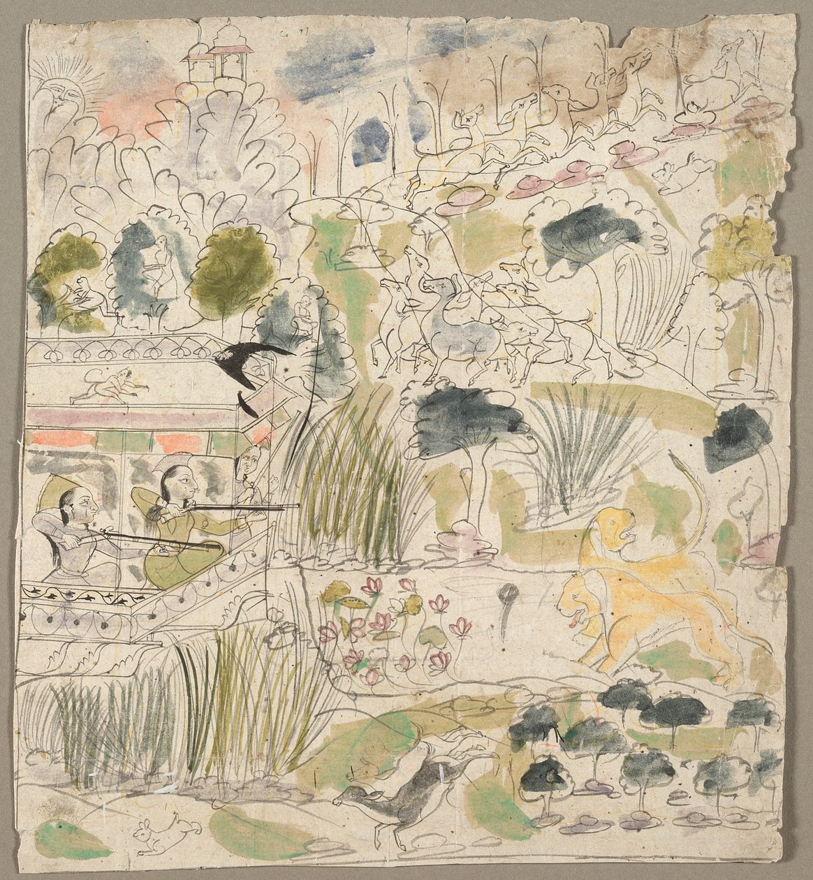 Damen schießen von einem Pavillon von Kichizan Mincho