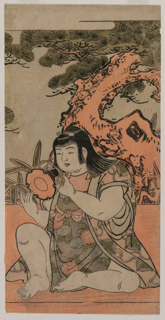 Puppe spielt eine Handtrommel, 1770er Jahre von Kitao Shigemasa