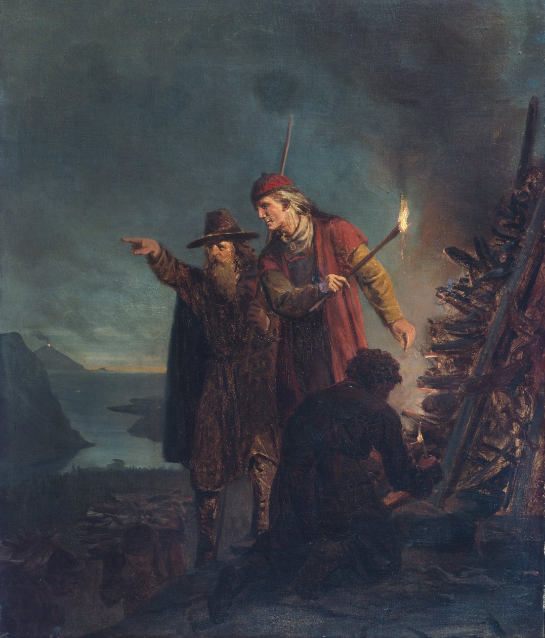 Den Steinhaufen anzünden von Knud Bergslien