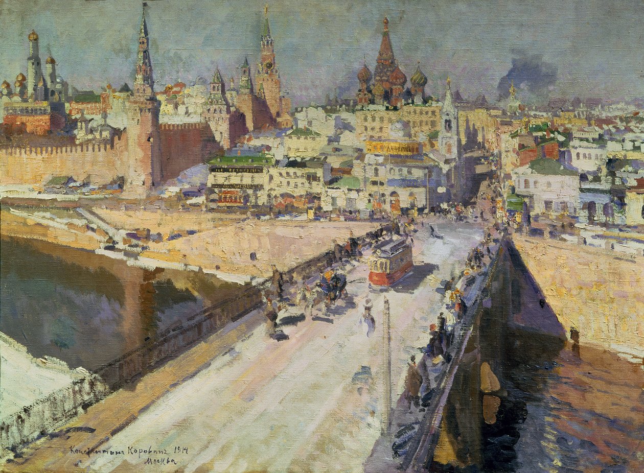 Die Moskva-Flussbrücke, 1914 von Konstantin Alekseevich Korovin