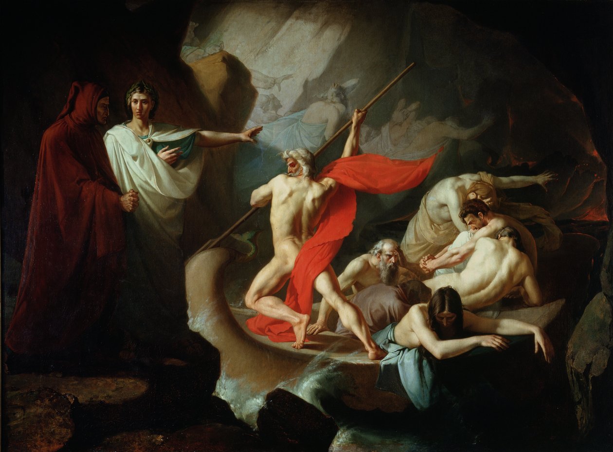 Charon überführt die Seelen der Toten über den Styx, 1860 von Konstantin Petrovich Pomerantsev