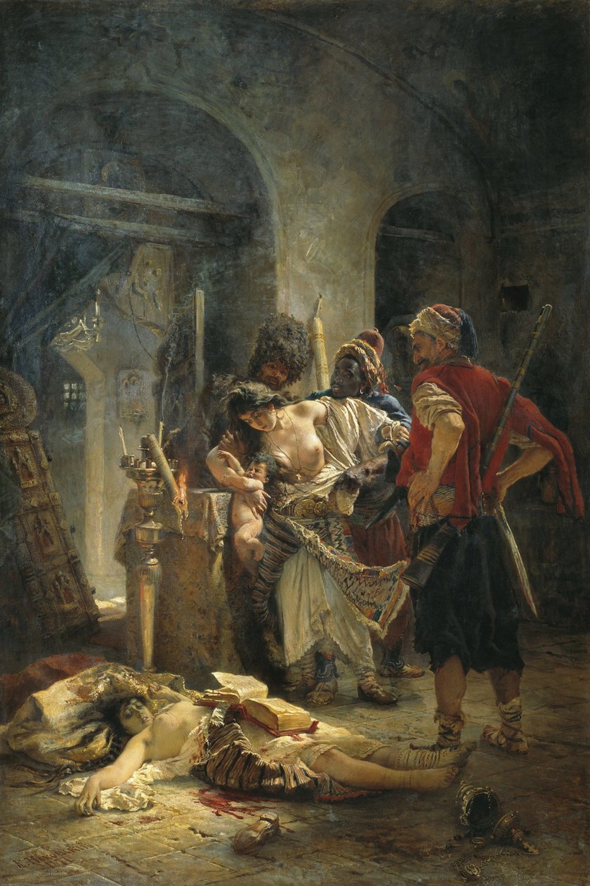 Die bulgarischen Märtyrerinnen, 1877 von Konstantin Egorovich Makovsky